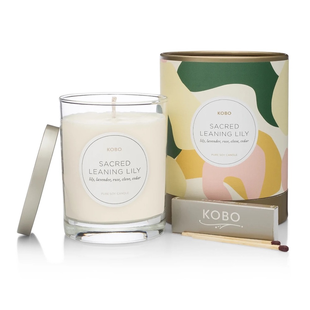 Sacred Leaning Lily Pure Soy Candle
